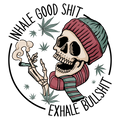Inhale Good Shit Exhale Bullshit Skeleton T-Shirt
