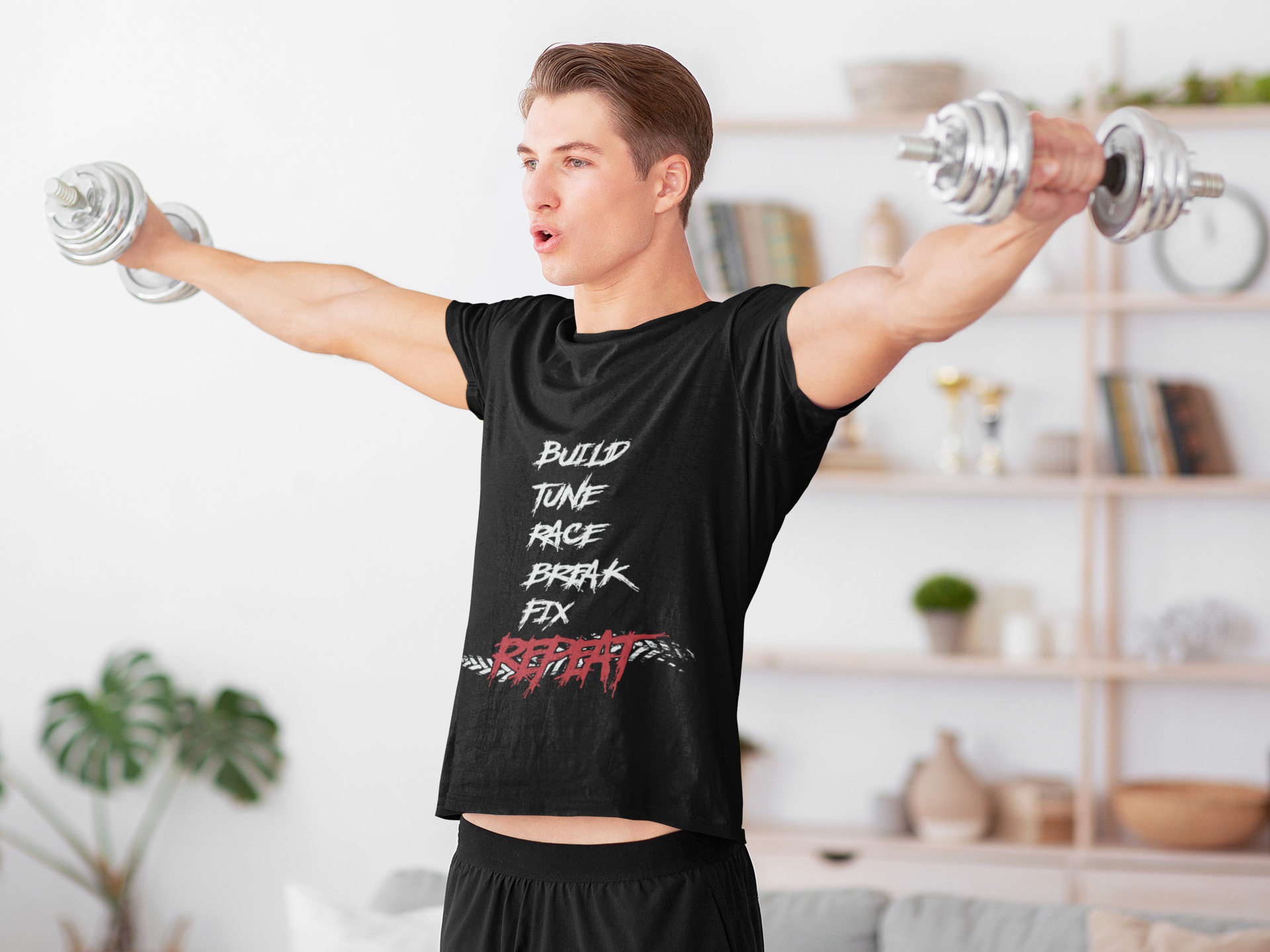 Build Tune Race Break Fix Repeat T-Shirt