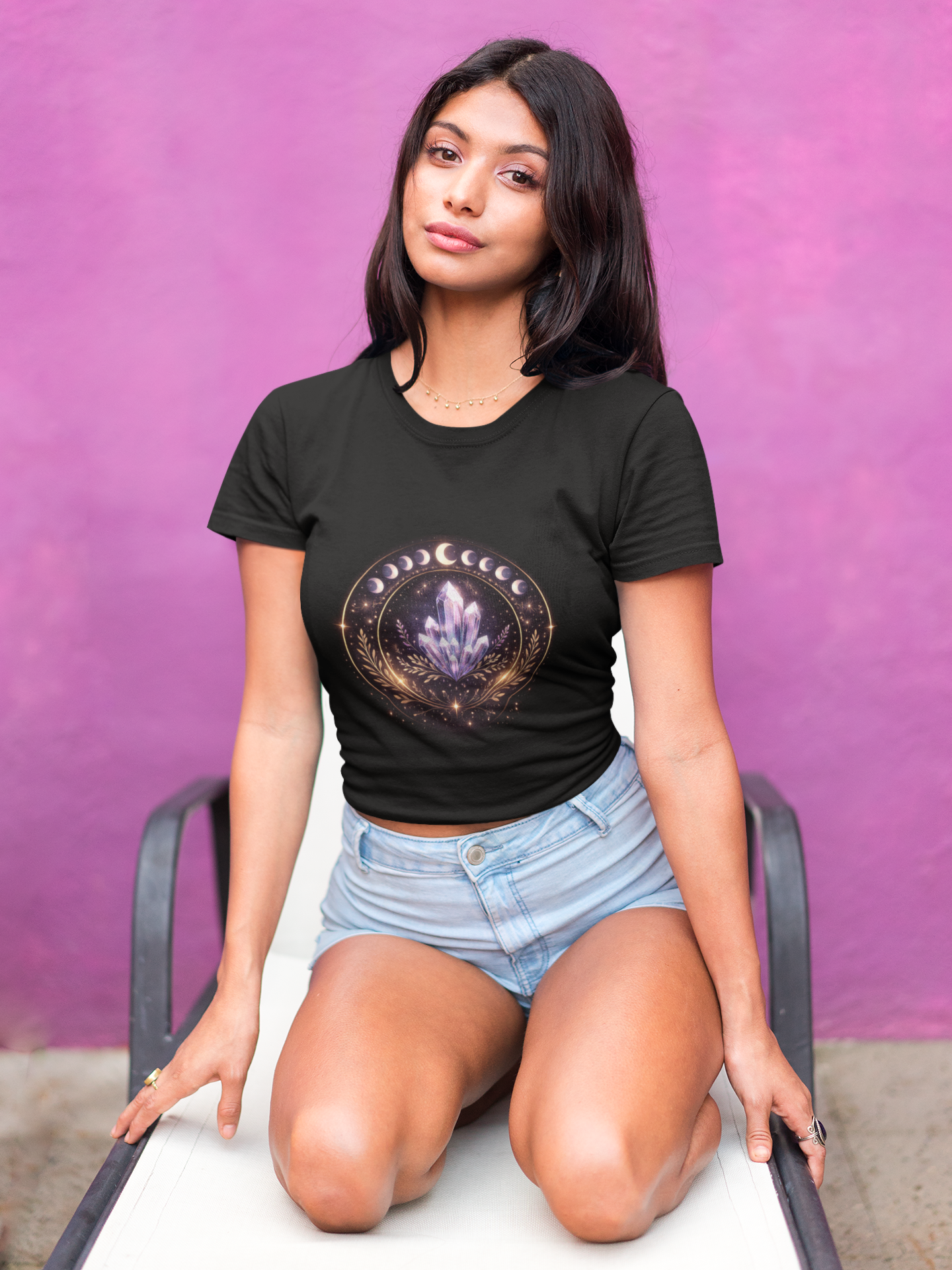 Moon Phase and Crystals T-Shirt
