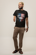 F-15 Eagle Fighter Plane with Flag T-Shirt