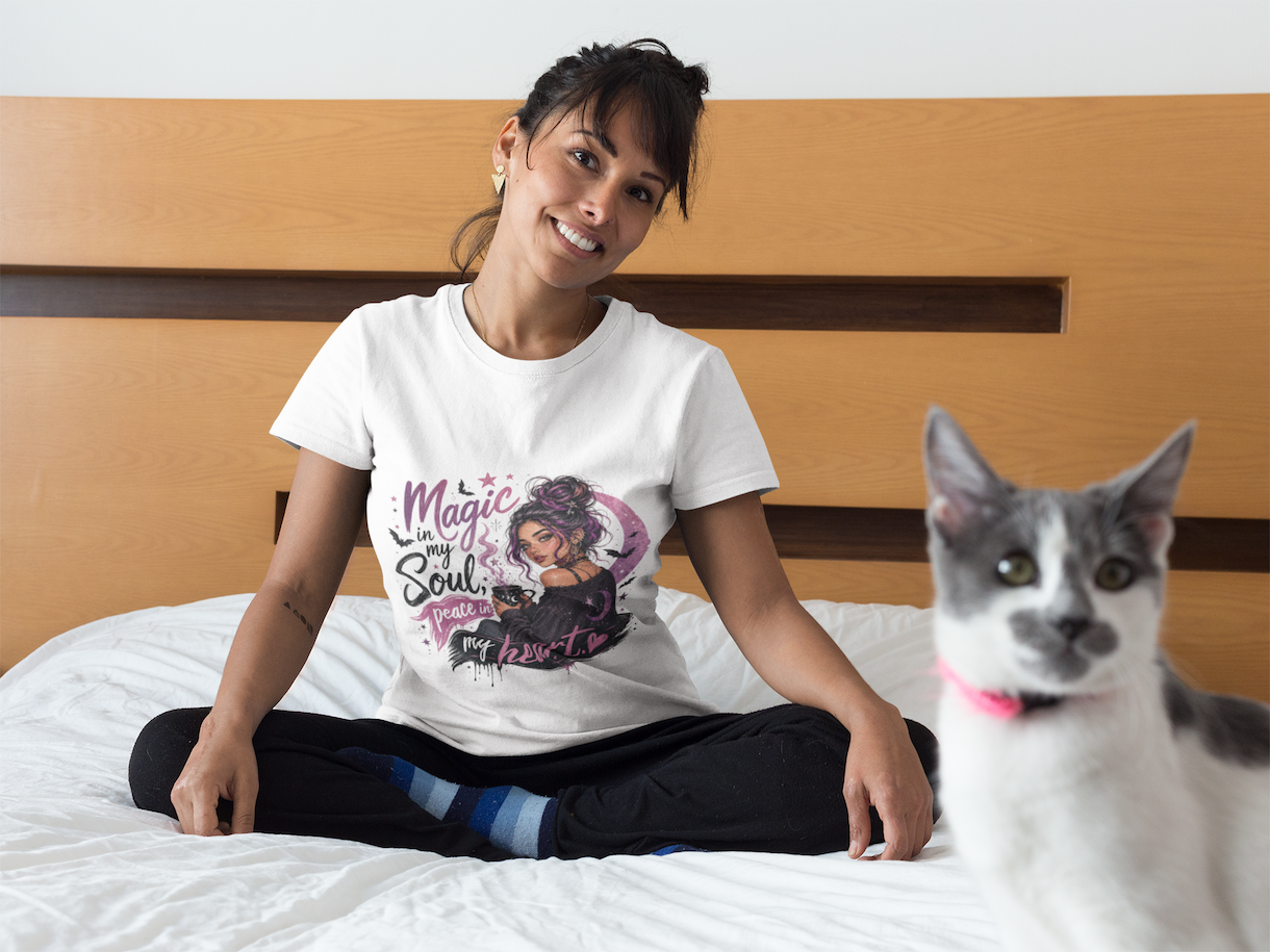 Magic in My Soul Peace in My Heart Witch T-Shirt