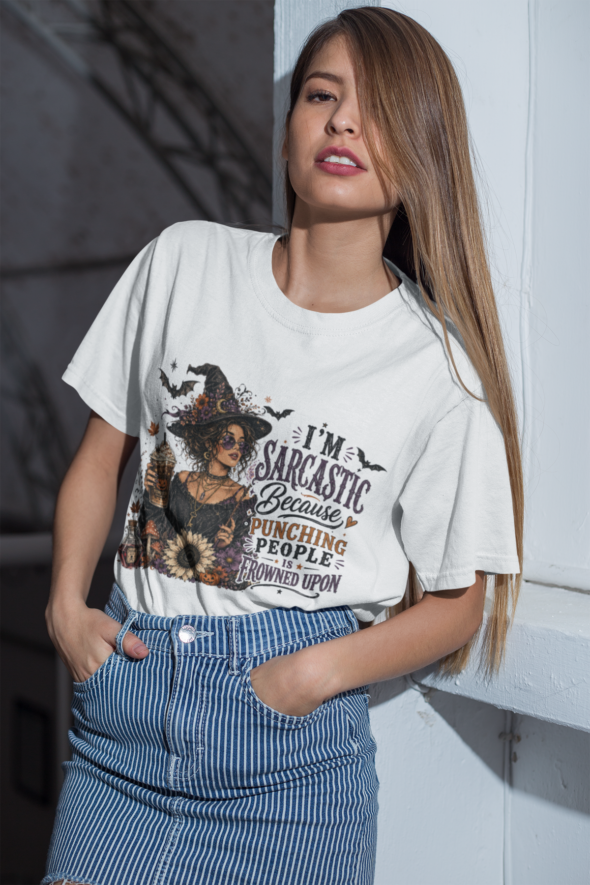 I'm Sarcastic Because Punching People Is Frowned Upon Witch T-Shirt
