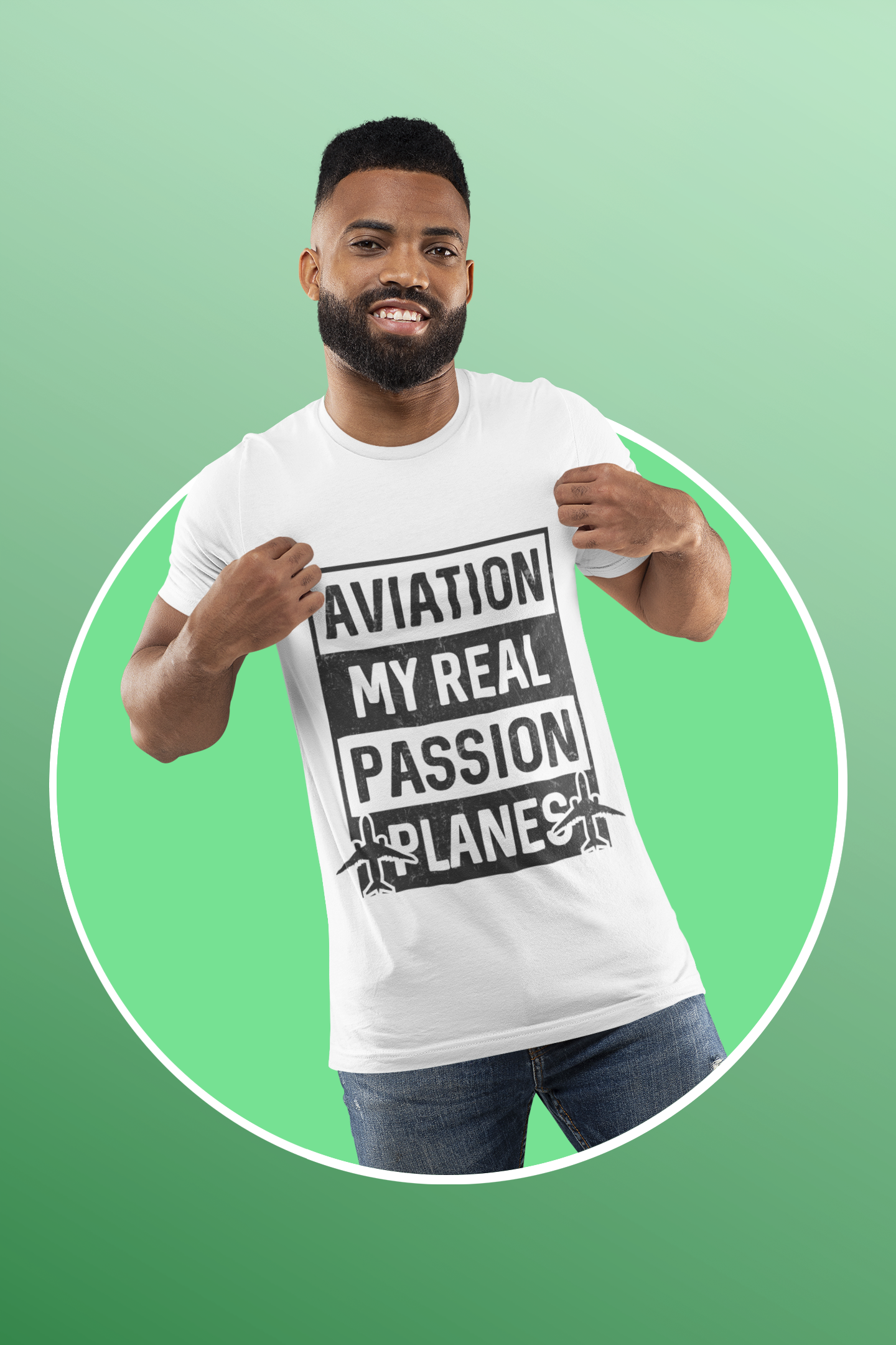 Aviation My Real Passion Planes T-Shirt