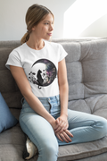 Moonlit Black Cat Botanical Tee