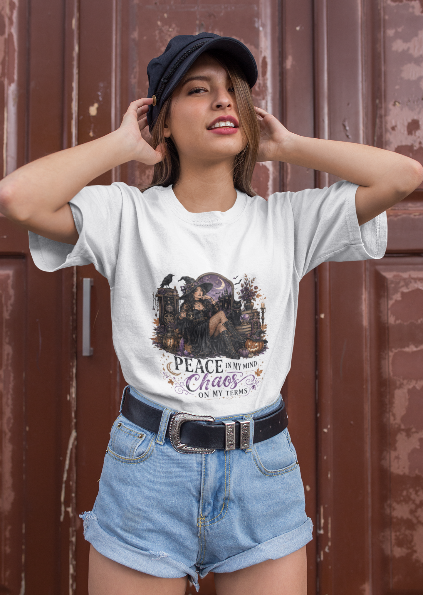 Peace in My Mind Chaos on My Terms Witch T-Shirt