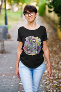 Female Weed Smoking Skeleton T-Shirt
