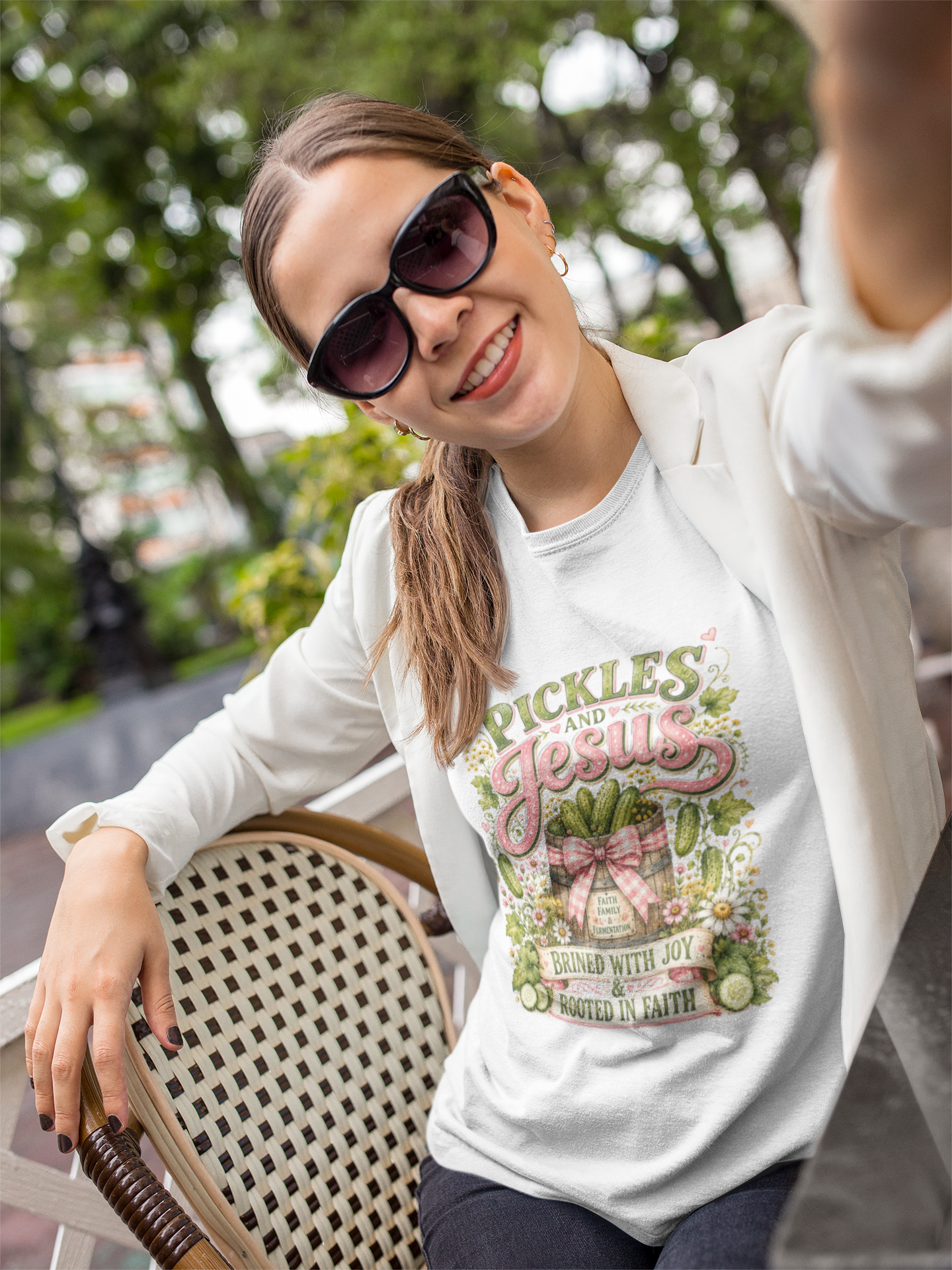 Pickles & Jesus Brined with Joy Rooted in Faith T-Shirt
