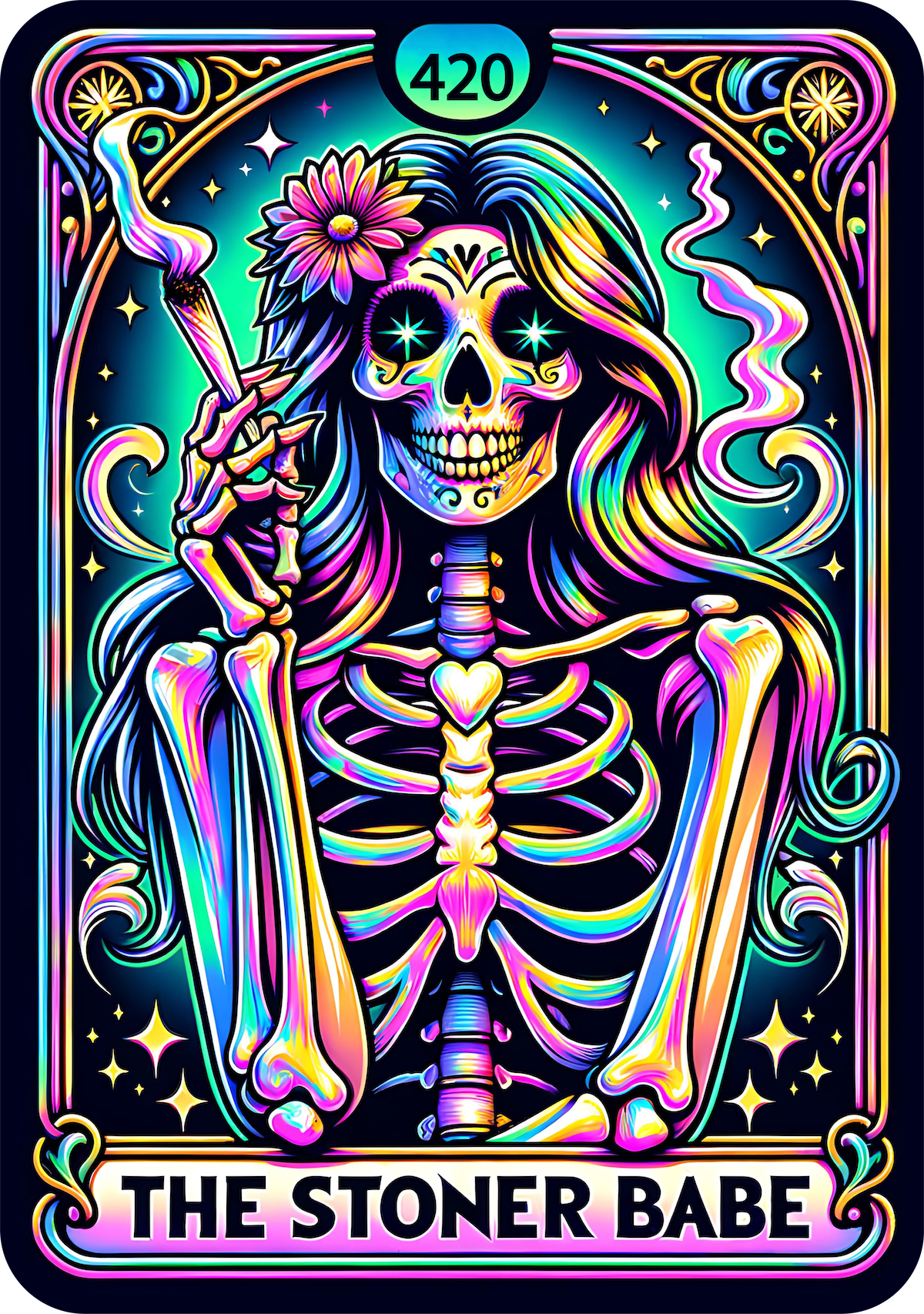 The Stoner Babe Tarot Card T-Shirt
