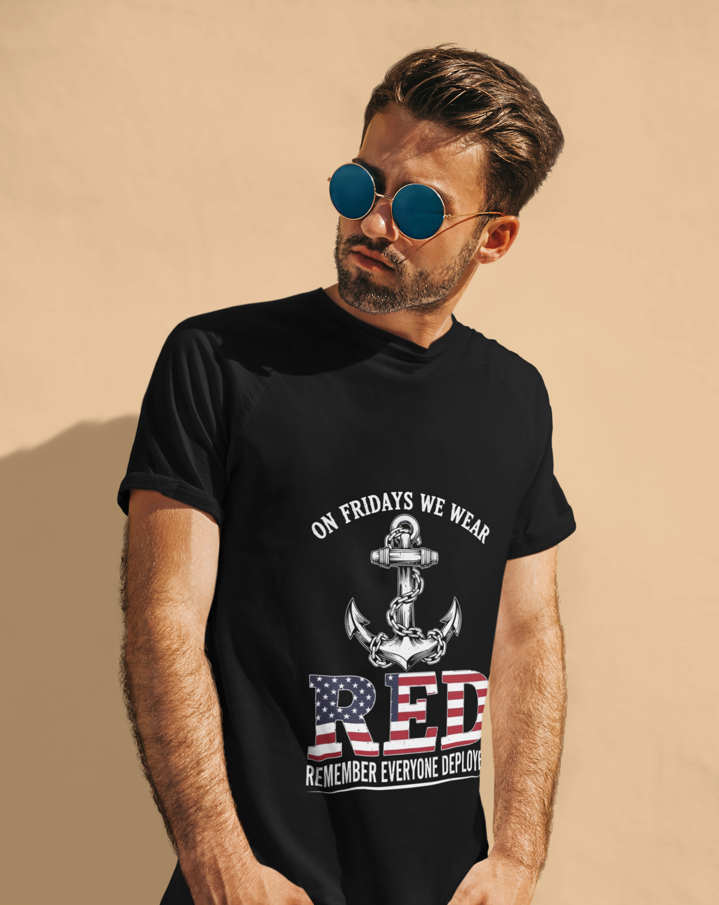 We Wear Red on Fridays, Remember Everyone Deployed T-Shirt
