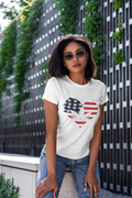 Heart Flag with Marijuana Leaf T-Shirt
