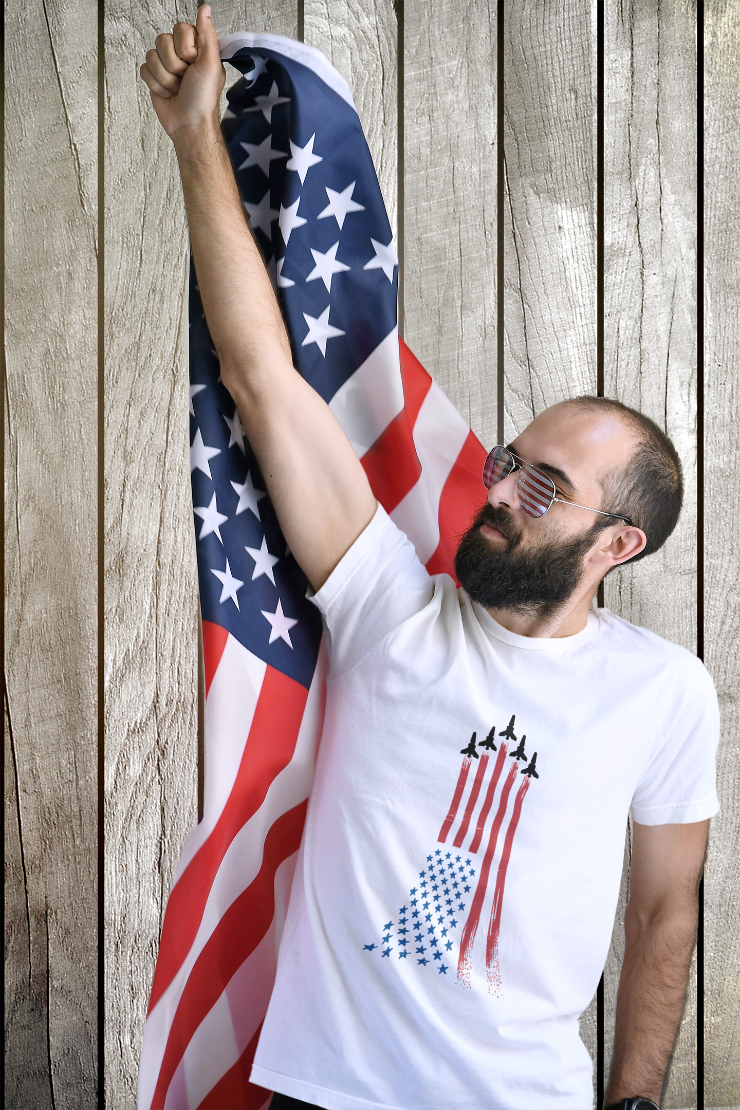 Planes Flying American Flag