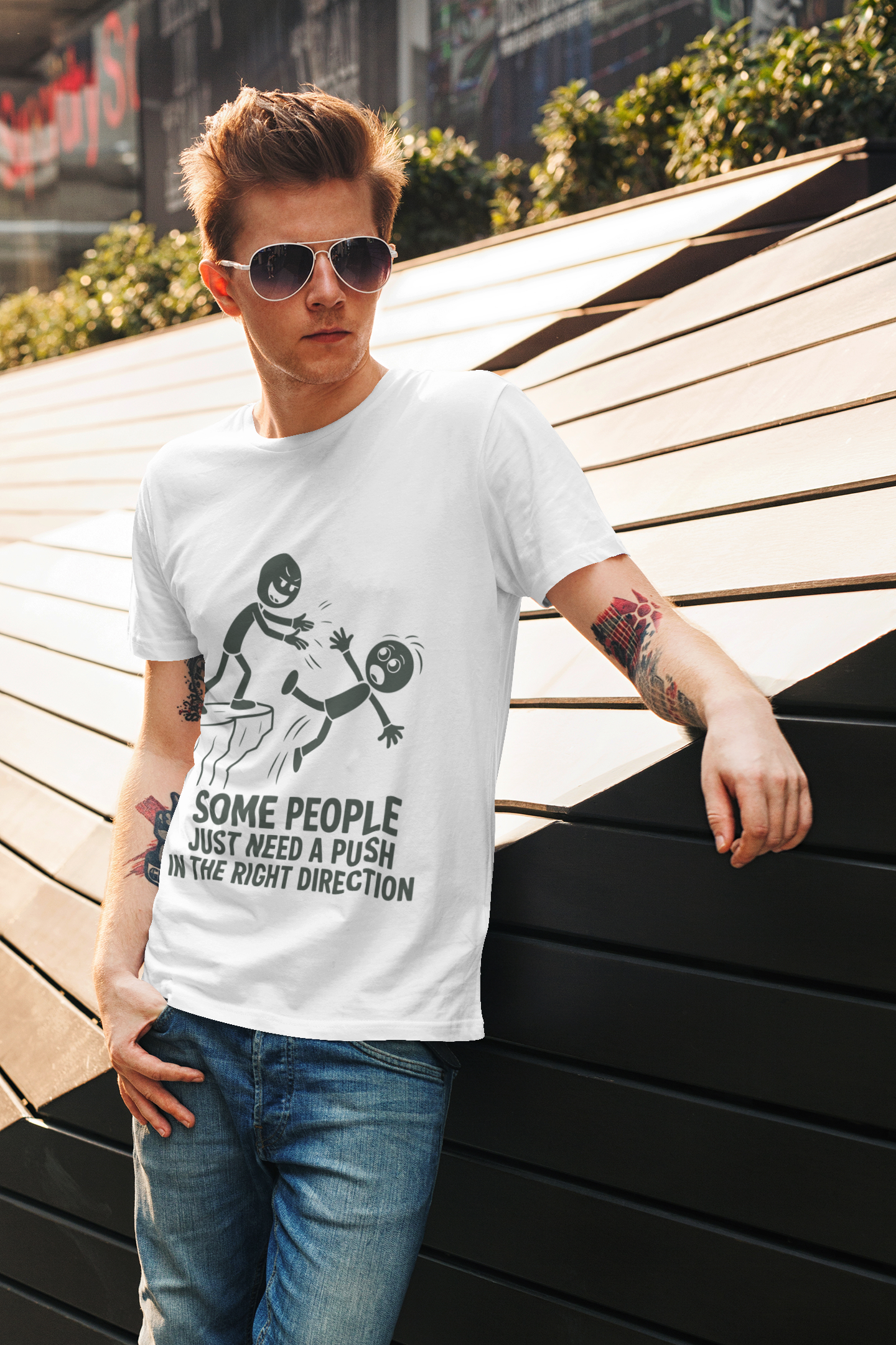 Some People Just need a Push in the Right Direction T-Shirt