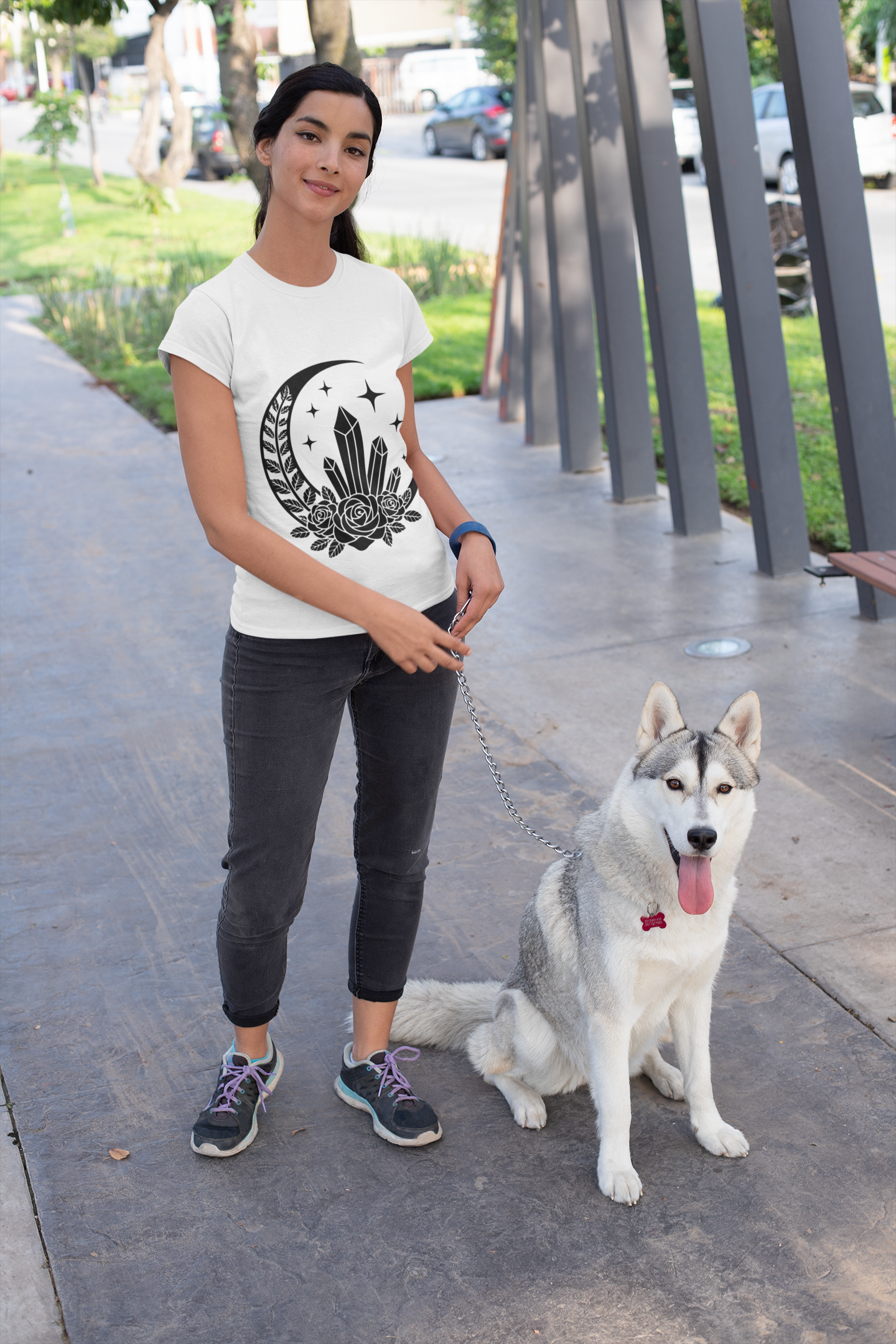 Crystals & the Crescent Moon T-Shirt