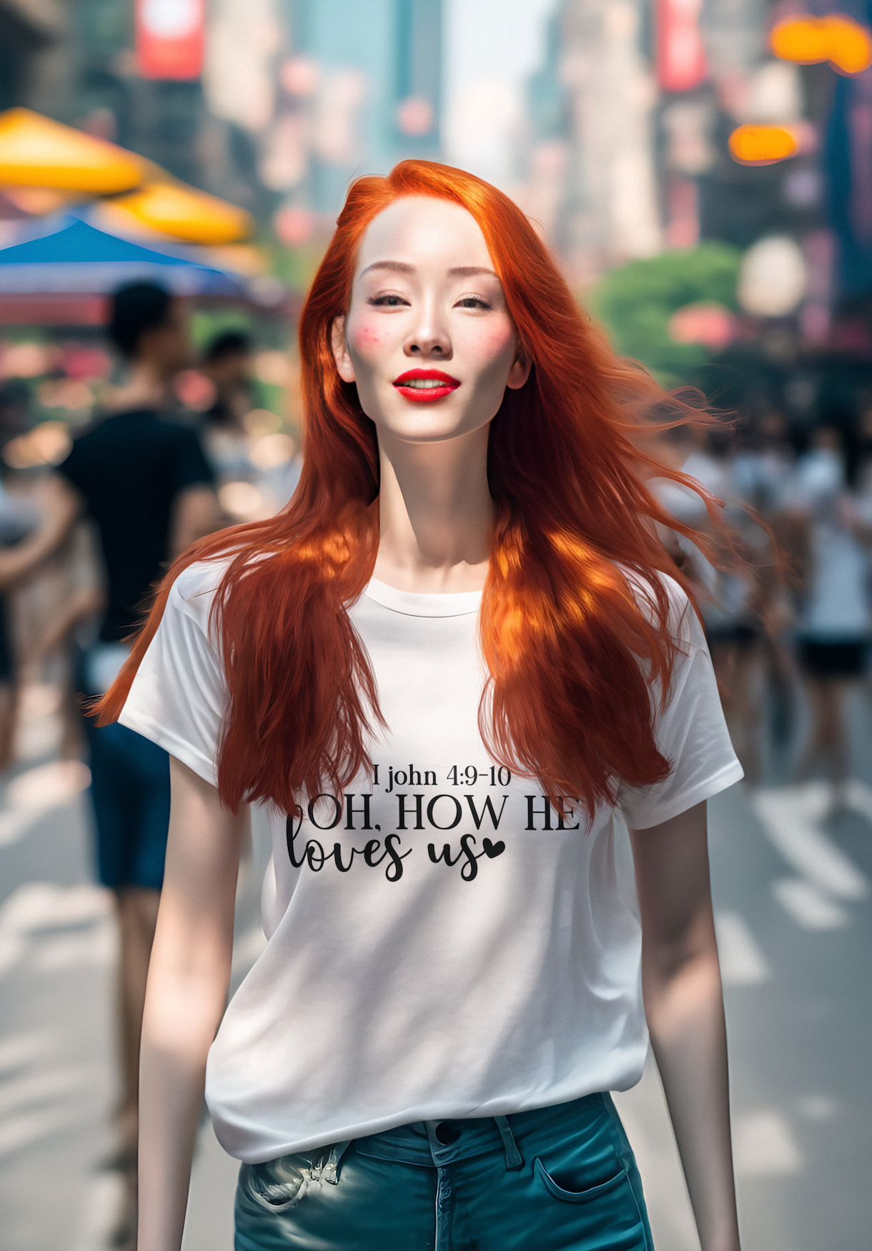 Oh How He Loves Us 1 John 4:9-10 T-Shirt