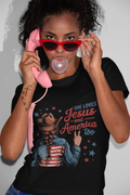She Loves Jesus & America Too T-Shirt